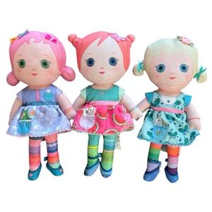 Set of 3 Mooshka Tots Dolls. Misha, Deava and Karia. Like new.